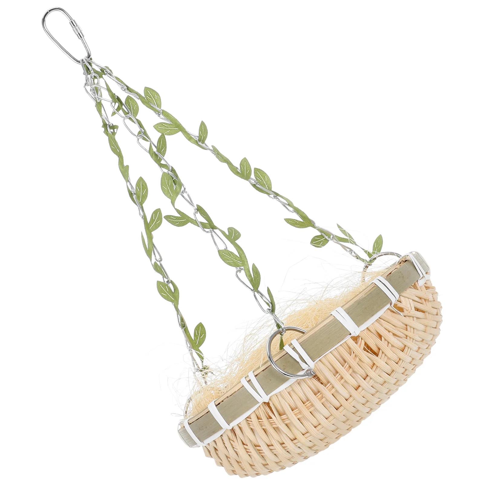 

Woven Bamboo Bird Nest Hanging Parrot Cage Bed Outdoor Use for Parakeet Cockatiel Finch Canary Lovebird Parrot Cages