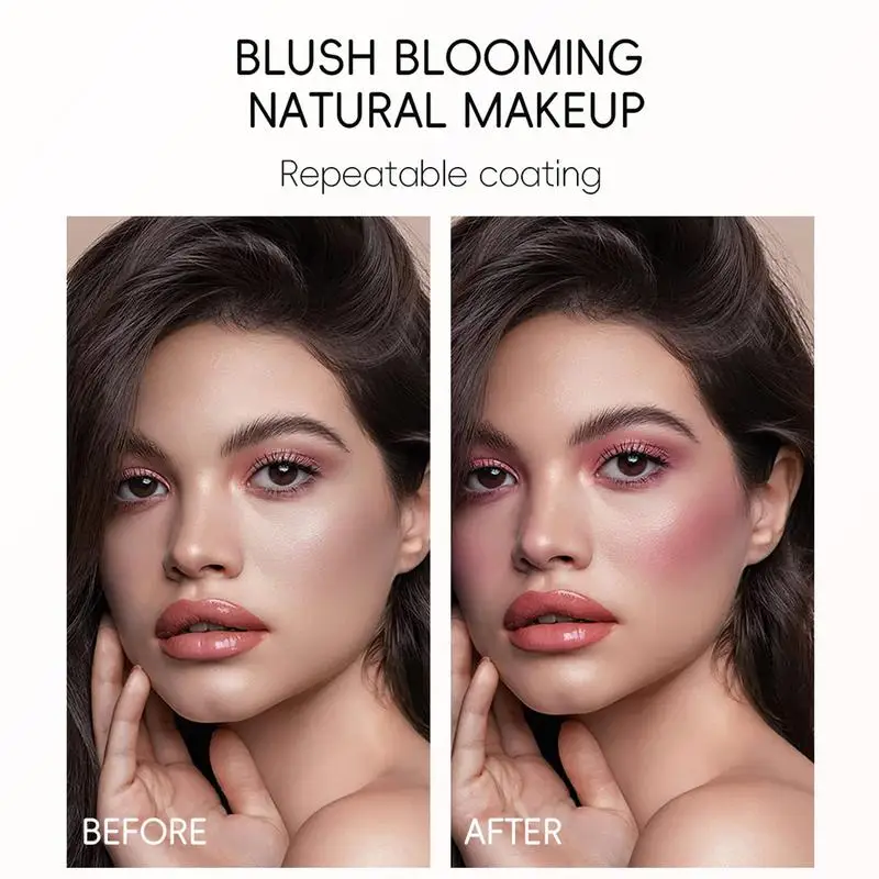 Rubor que cambia de Color, colorete facial transparente que cambia de Color, rubor de cambio cálido de larga duración, colorete en crema teñido multifuncional