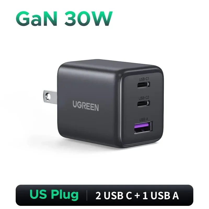 UGREEN 45W/30W/25W/20W GaN-lader PD3.0 PPS QC3.0 USB-C snellader voor Samsung S26 iPhone 17 16 15 Pro Max iPad Xiaomi tablet