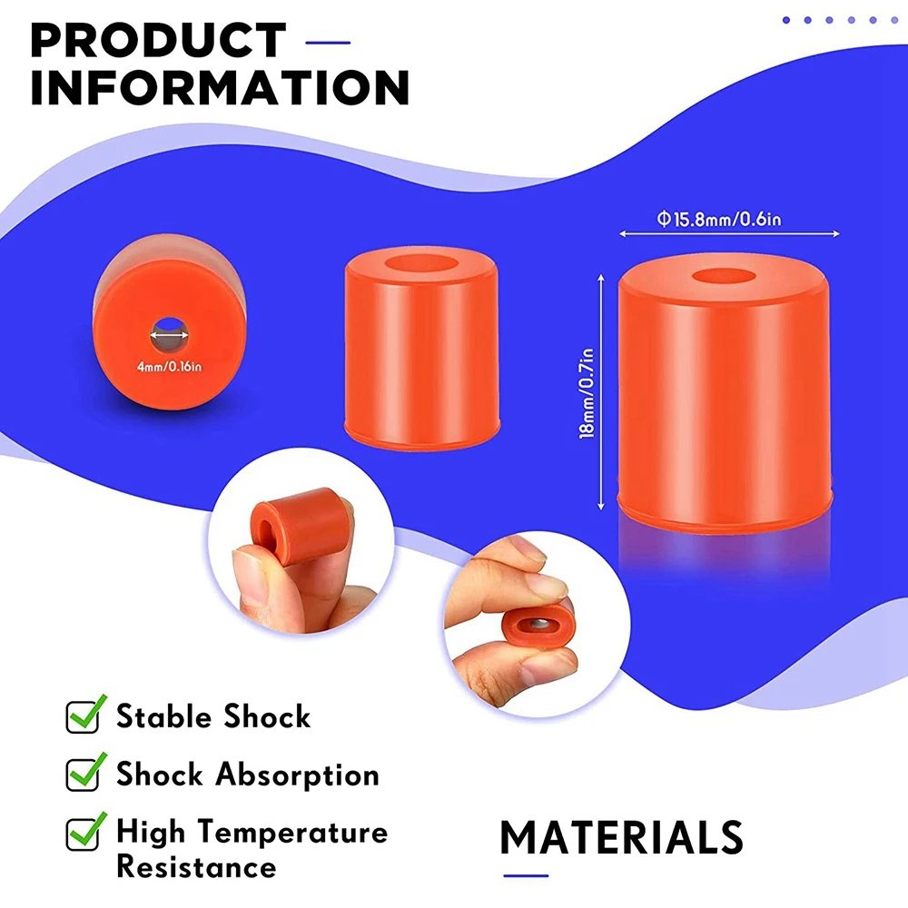 T88C 12 Pcs 3D Printer Heatbed Parts Silicone Leveling Solid Bed Mount Heat Compatible with -10 3 Connect