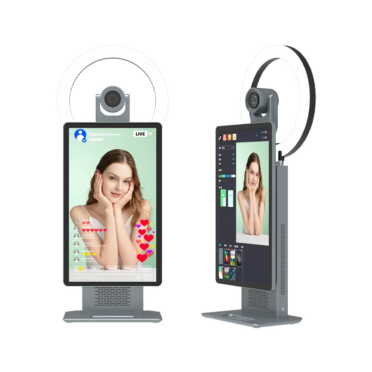 New 15.6 Inch Desktop Live Broadcast Equipment Lcd Touch Screen Smart Video Live Streaming Screen All in One Machine