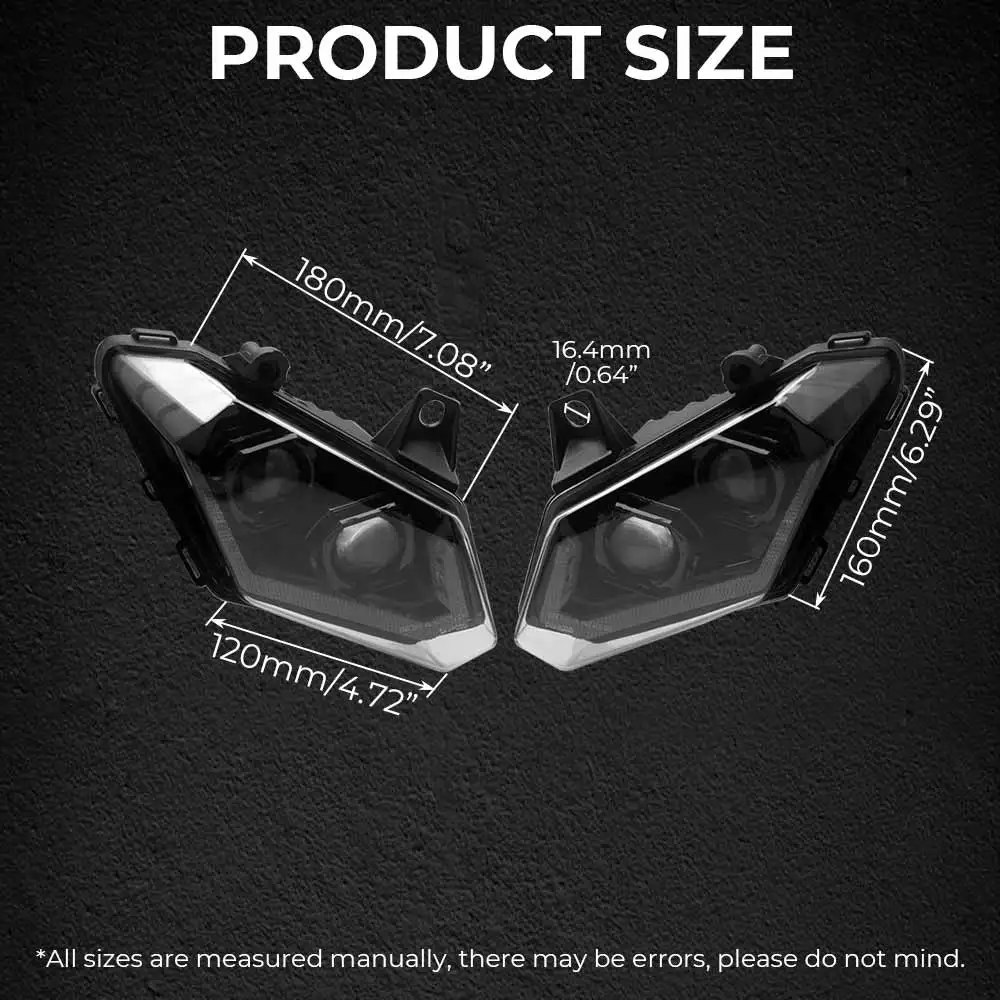 SxS/Utv Led Headlights Led Chips Light With Drl Fits For Can-Am Maverick X3 Max 2017‑2025 Black Aluminum Housing Clear Pc Lens