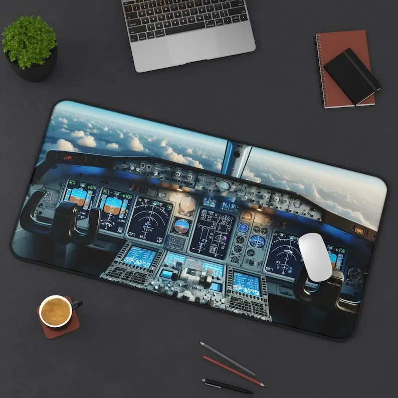 

Airplane Cockpit Mouse Pad,flight Simulator Pilot Gift,aviation Game Desk Mat,extra-large Mouse Pads for Airplane Enthusiasts