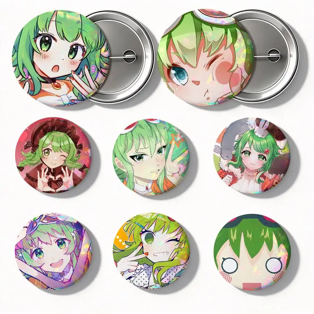 Cartoon Anime Virtual Characters Gumi Round Badge Lapel Pin Backpack Clothing Jewelry Accessories Gift Brooch