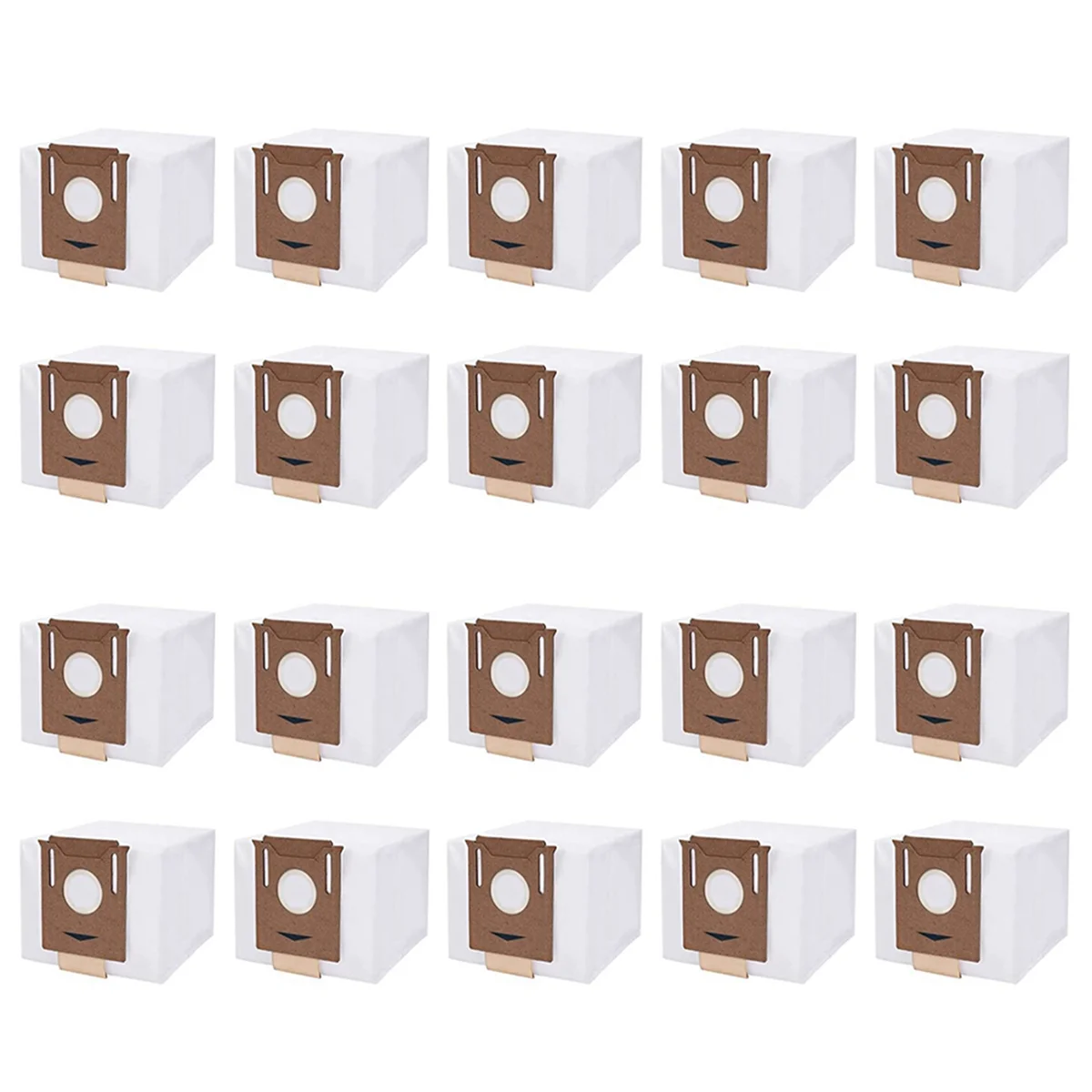 BAAM-Pacote de 20 sacos de aspirador de pó para ecovacs deebot n8 +, n8 pro +, ozmo t8, t8 aivi, t8 +, t9 + yeedi vac station aspiradores de pó