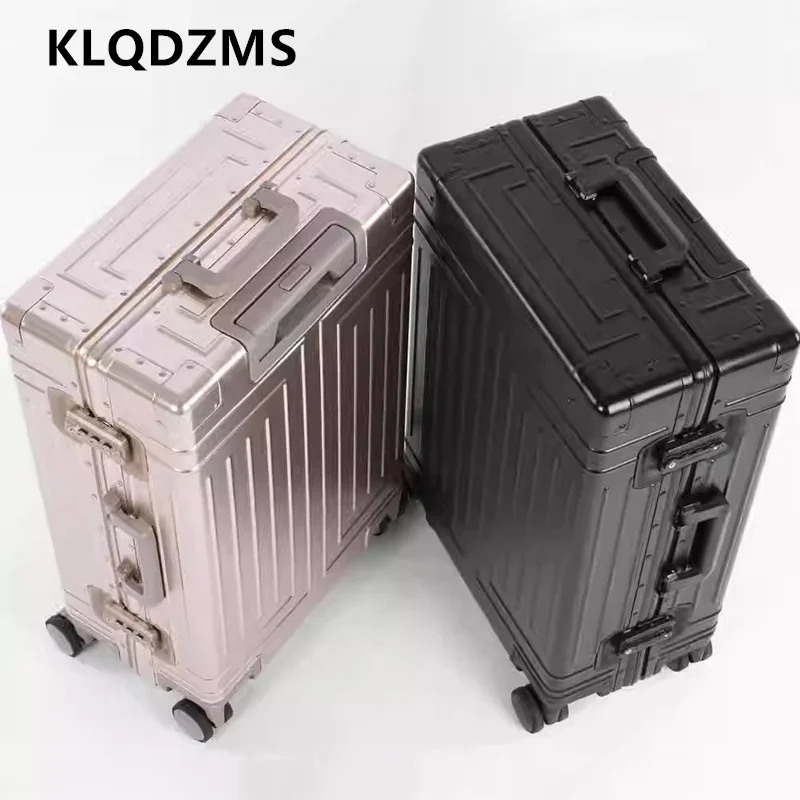 KLQDZMS Handheld Travel Suitcase Full Aluminum Magnesium Alloy Boarding Box Men's Business Trolley Case 20