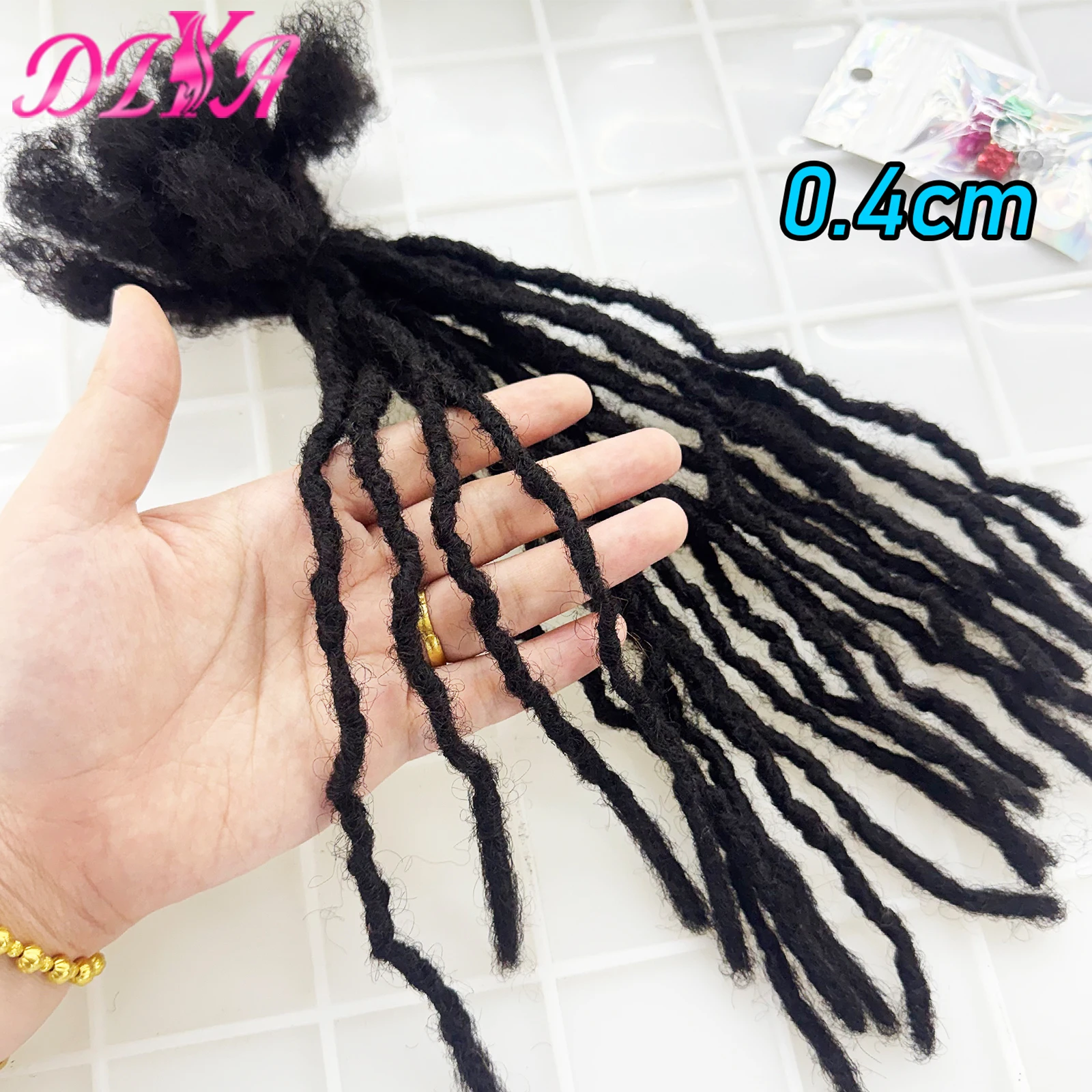 8-20inch Interlocking Micro Locs Extensions Human Hair Sister Locs Human Hair Dreads 0.1-0.4cm Human Hair Dradlock Extensions
