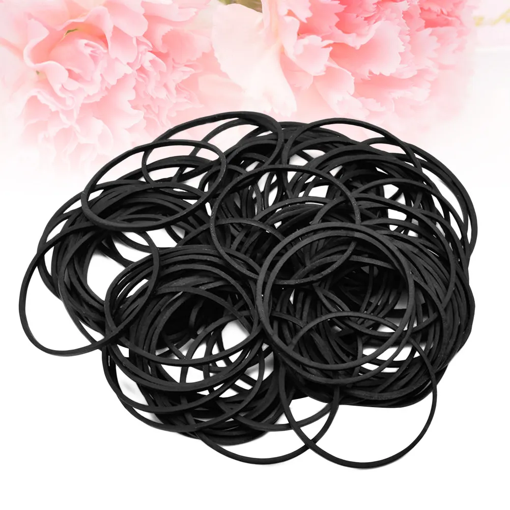 100Pcs Black Tattoo Machine Rubber Bands Elastic Braiding Bands Needle Lock Stabilizer for Professional Tattooing Supplies