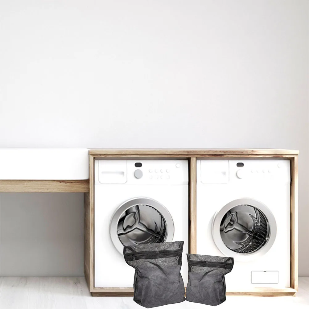 

2Set Laundry Bags Mesh Zippered Wash Bags for Delicate Fabrics Socks Lingerie Clothes Organizer for Washing Machine
