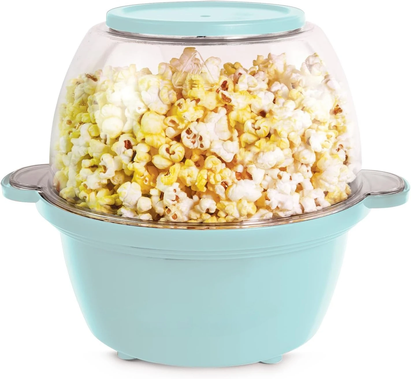 Máquina para Hacer Palomitas de Maíz Eléctrica Aqua de 2 Cuartos de Galón, Tapa Grande de Doble Uso y Tazón para Servir, Regalo Ideal para Amantes de las Palomitas de Maíz para la Noche del Cine