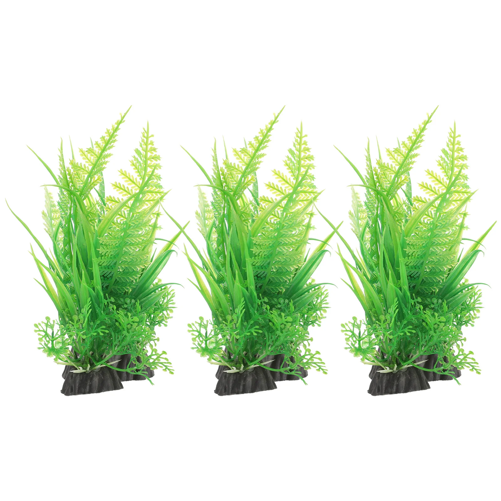 

3Pcs Artificial Aquarium Plants Decor Fish Tank Safe Simulation Water Grass for Freshwater Aquariums Reptile Tank Landscaping