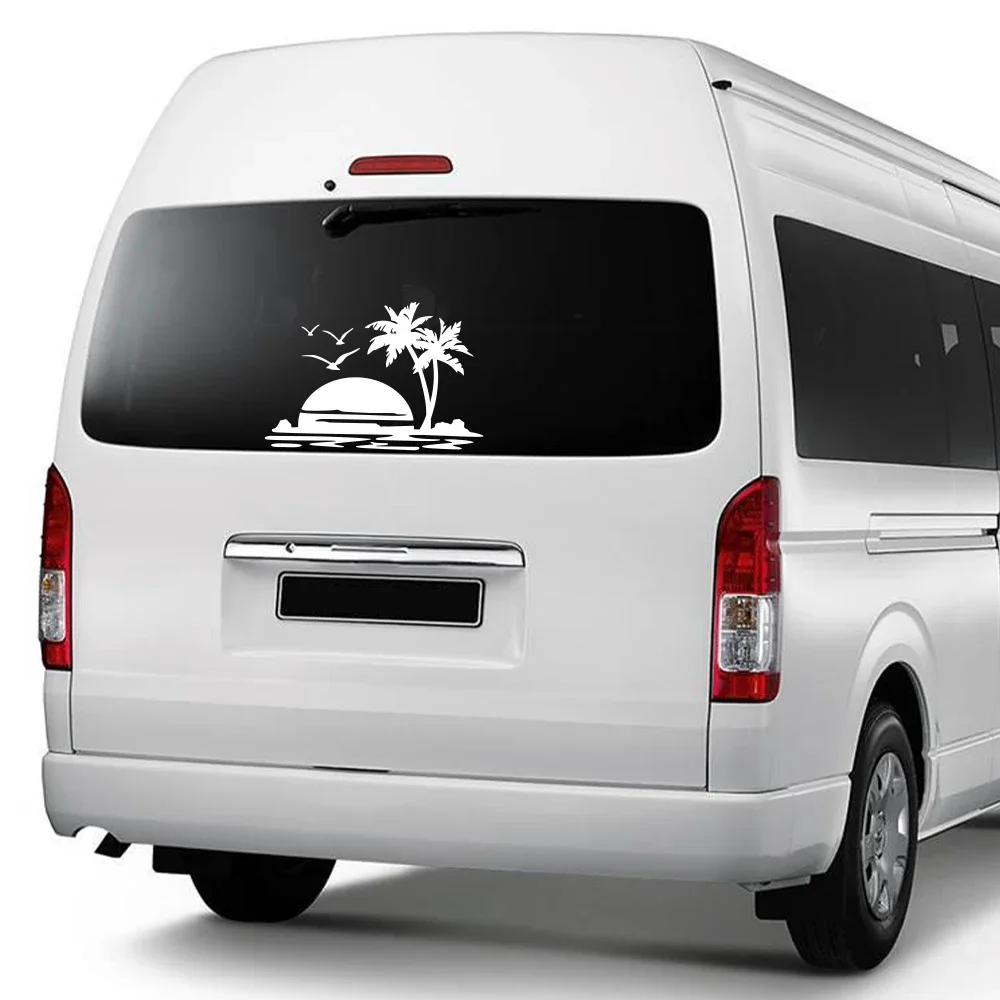 Palm Trees Camping Sticker for RV Campervan Motorhome Caravan Van Body Side Decor Decal Auto Vinyl Tuning Accessories Decoration view 4