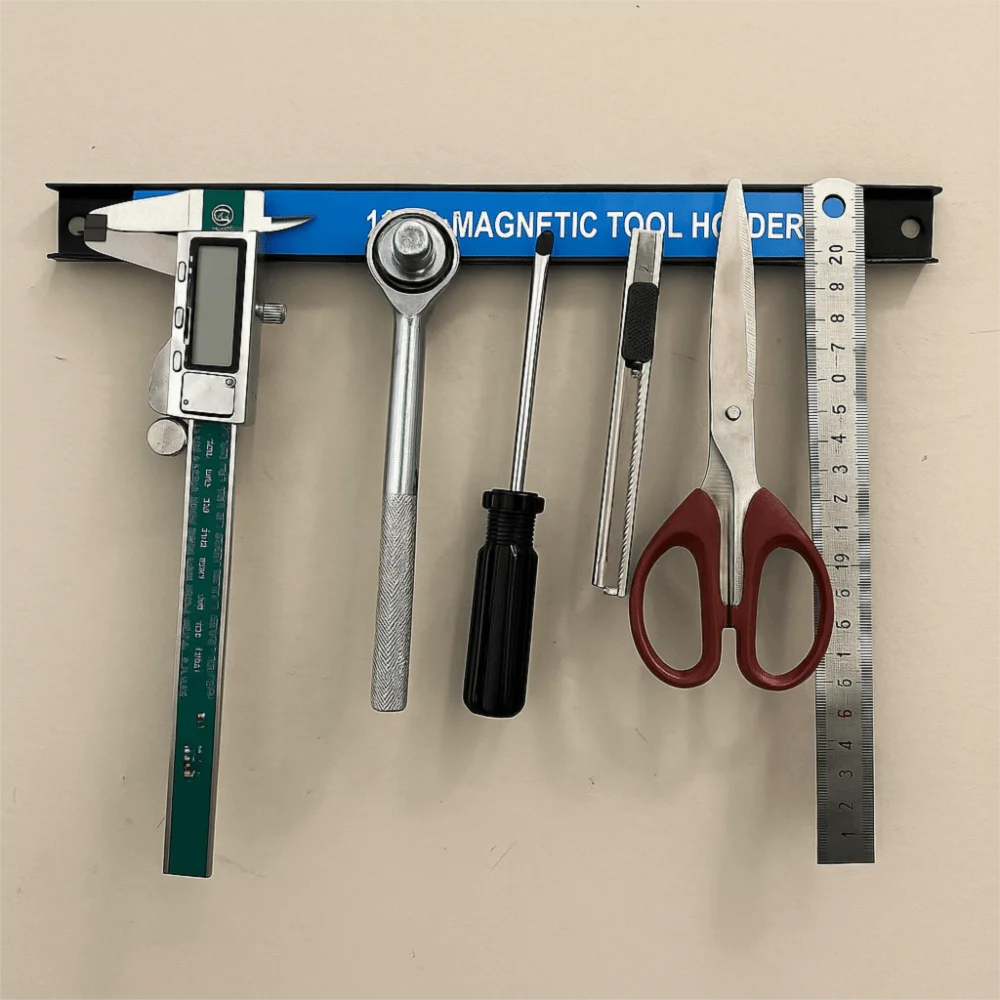 Magnetic Tool Holder Heavy Duty Tool Bar Space Saving Metal Organizer Rack Tool For Workshop Garage Home