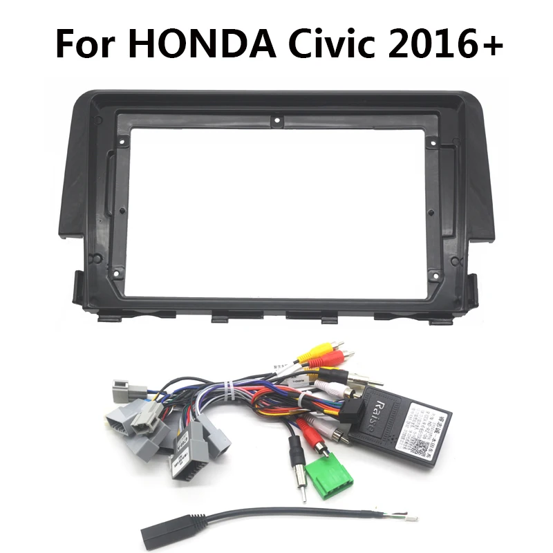 Android Head Unit Frame Kit For HONDA Civic 2016+ Auto Stereo Audio Multimedia Player Dashboard Panel Fascia and Adapter