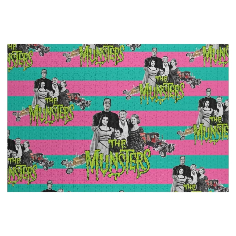 

The Munsters Family, funny comedy horror series 1960 Jigsaw Puzzle Wood Adults Custom Gift Custom Child Gift Puzzle