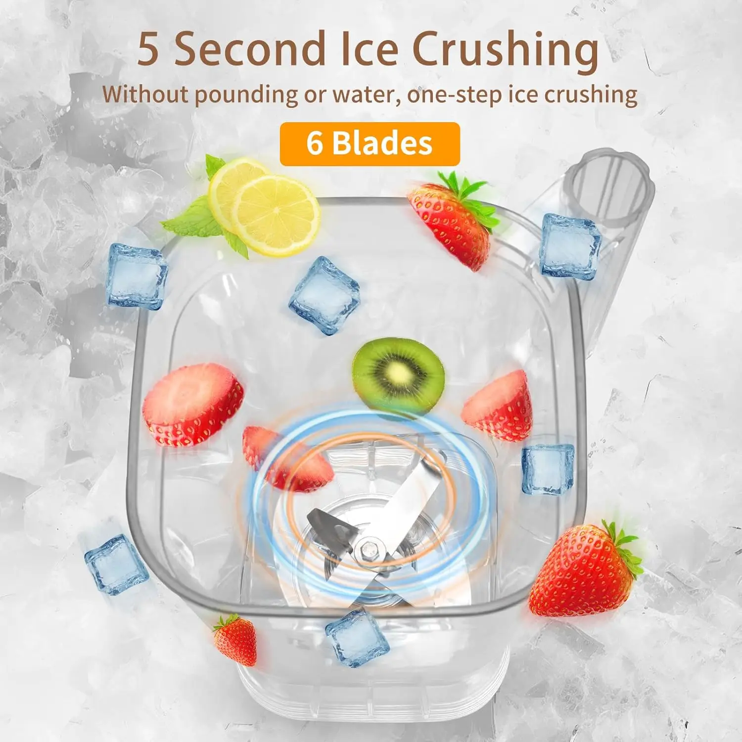 خلاط تجاري مع درع عازل للصوت، خلاطات احترافية هادئة سعة 70 أونصة، خلاط عالي التحمل مع احترافي قوي وهادئ