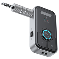 2in1 Bluetooth 5.3 Audio Receiver Transmitter Car Stereo Wireless Adapter Hands Free 3.5mm AUX Jack for Headphone Speaker TV PC