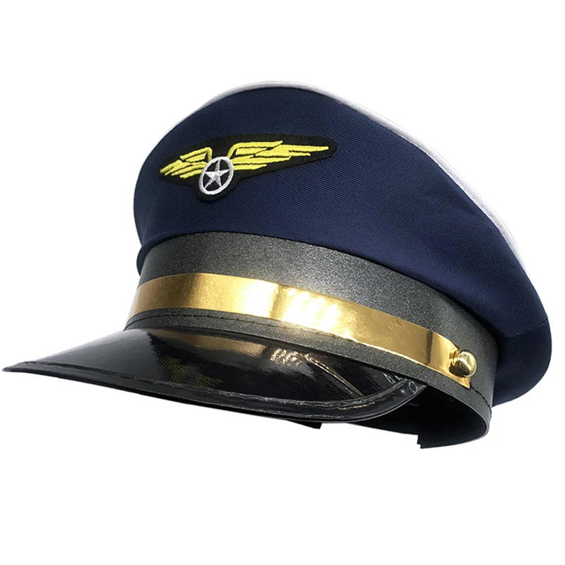 Cap Captain Hats Navy Party Costume Police Sailors Caps Captains Flight Boat Nautical Aircraft Attendant