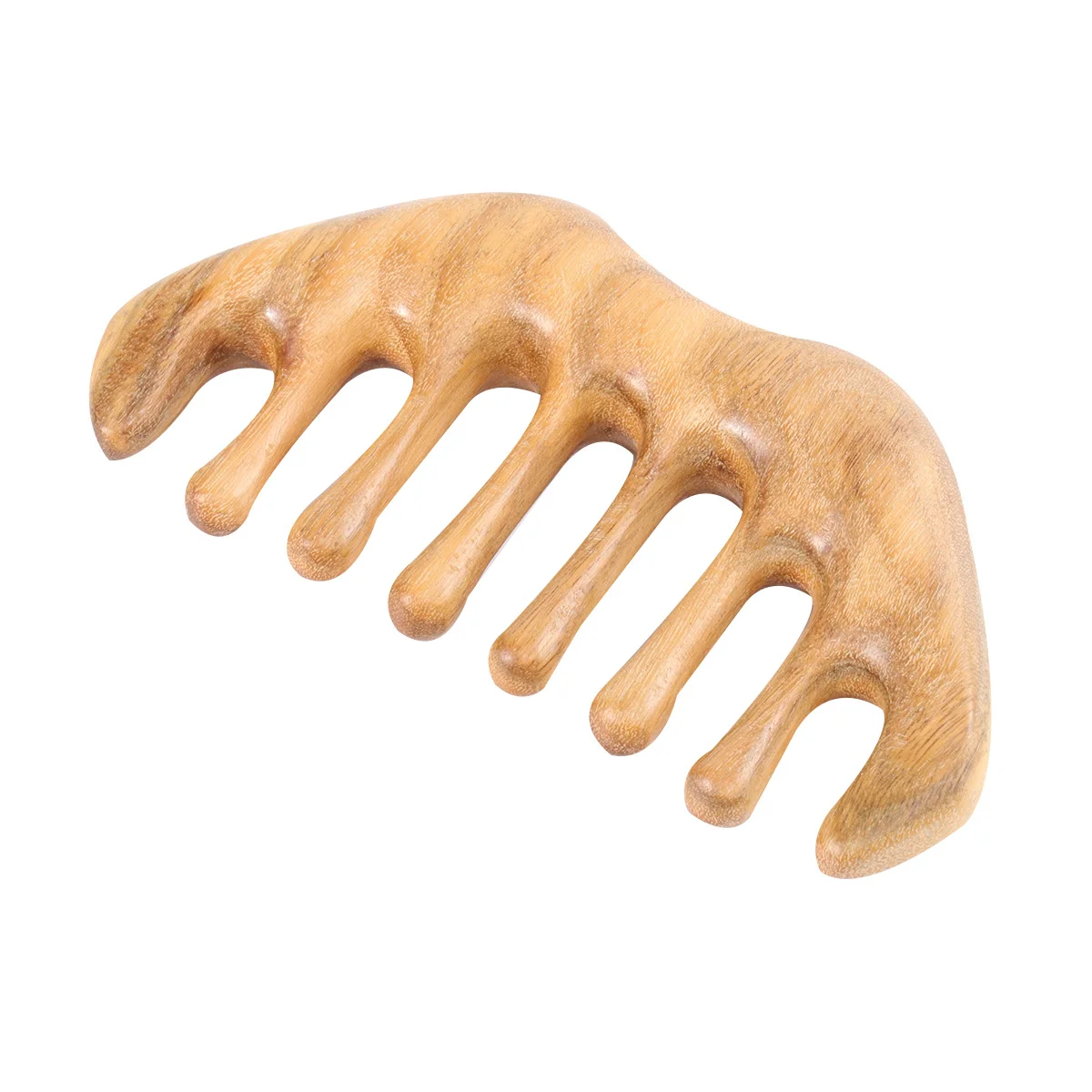 

Натуральные деревянные волосы для массажа кожи головы, гладкий уход за бородой, прочная расческа для волос из сандалового дерева, деревянная расческа