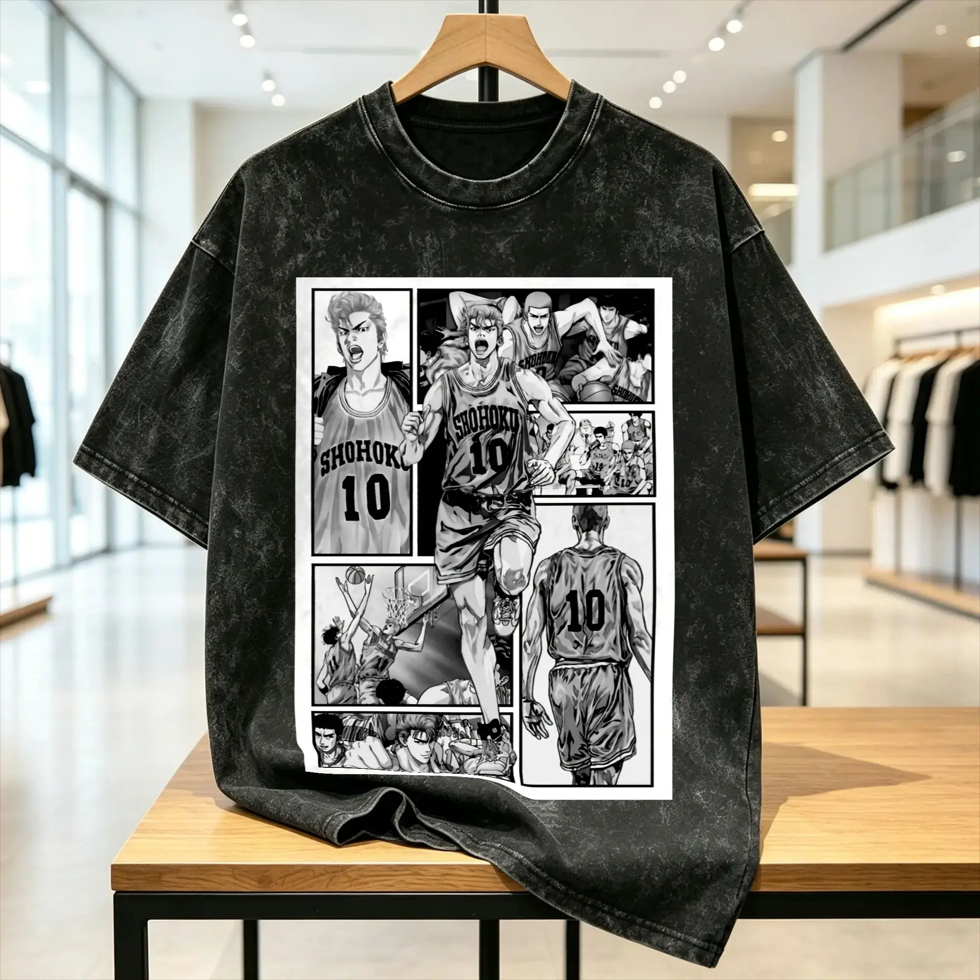 Slam Dunks T-Shirt Summer  Y2K Retro T Shirts Casual Leisure Tee Shirt For Men Short-Sleeve Simple Tees