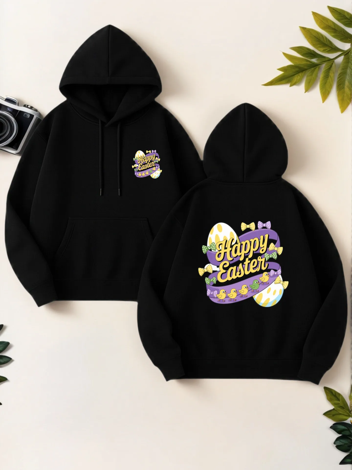 هوديي جرافيك للنساء، طباعة لطيفة لعيد الفصح السعيد، تصميم جمالي كاجوال، قماش ناعم، ملابس ربيعية للنساء، للشباب #1