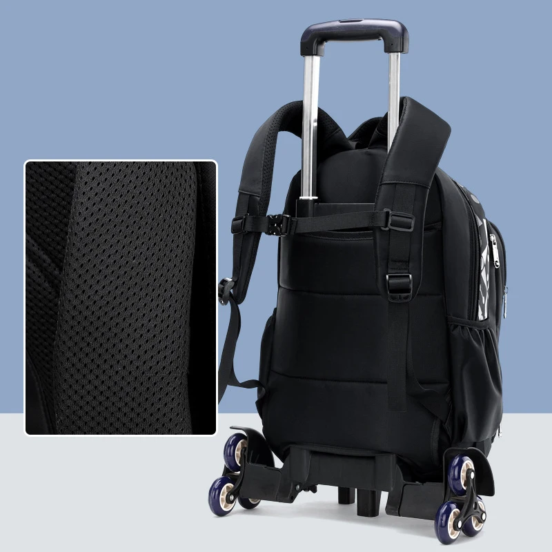 Sac d\'école à roulettes pour enfants, sac à roulettes pour adolescents, sac à dos à roulettes pour garçons, sacs à dos pour étudiants