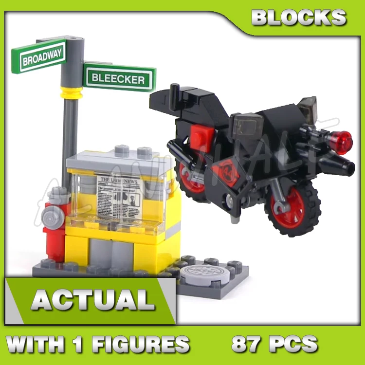 

87 шт. Shinobi Turtle Karai Bike Escape Street Мотоцикл Торговый автомат для газет 10261 Строительный блок игрушка, совместимая с моделью