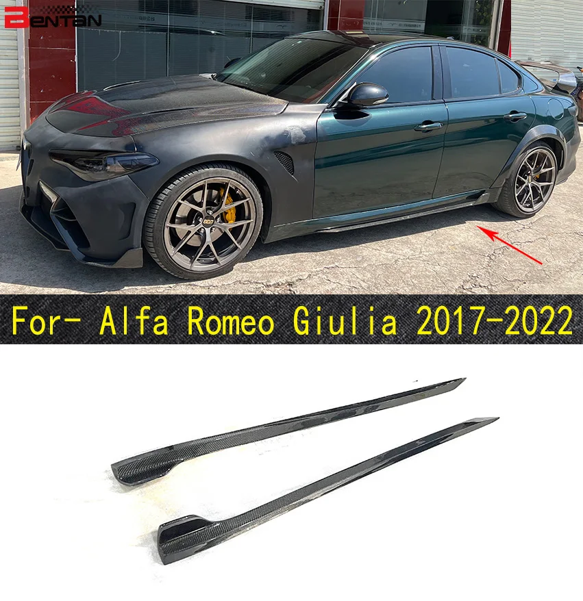 

The style of carbon fiber beautifier with apron edge on the side bumper of automobile is suitable for Alfa RomeoGiulia 206-2022