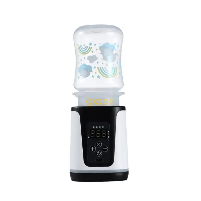QX2D Quick Heat Baby Bottle Warmer 5-Gear for Car Trip and Home Automatic Temperature