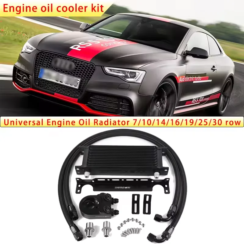 

Aluminum Radiator 7/10/14/16/19/25/30 Row British Type Car Engine Oil Cooler Cooling Replacement Universal BB-OCK-721 to 727