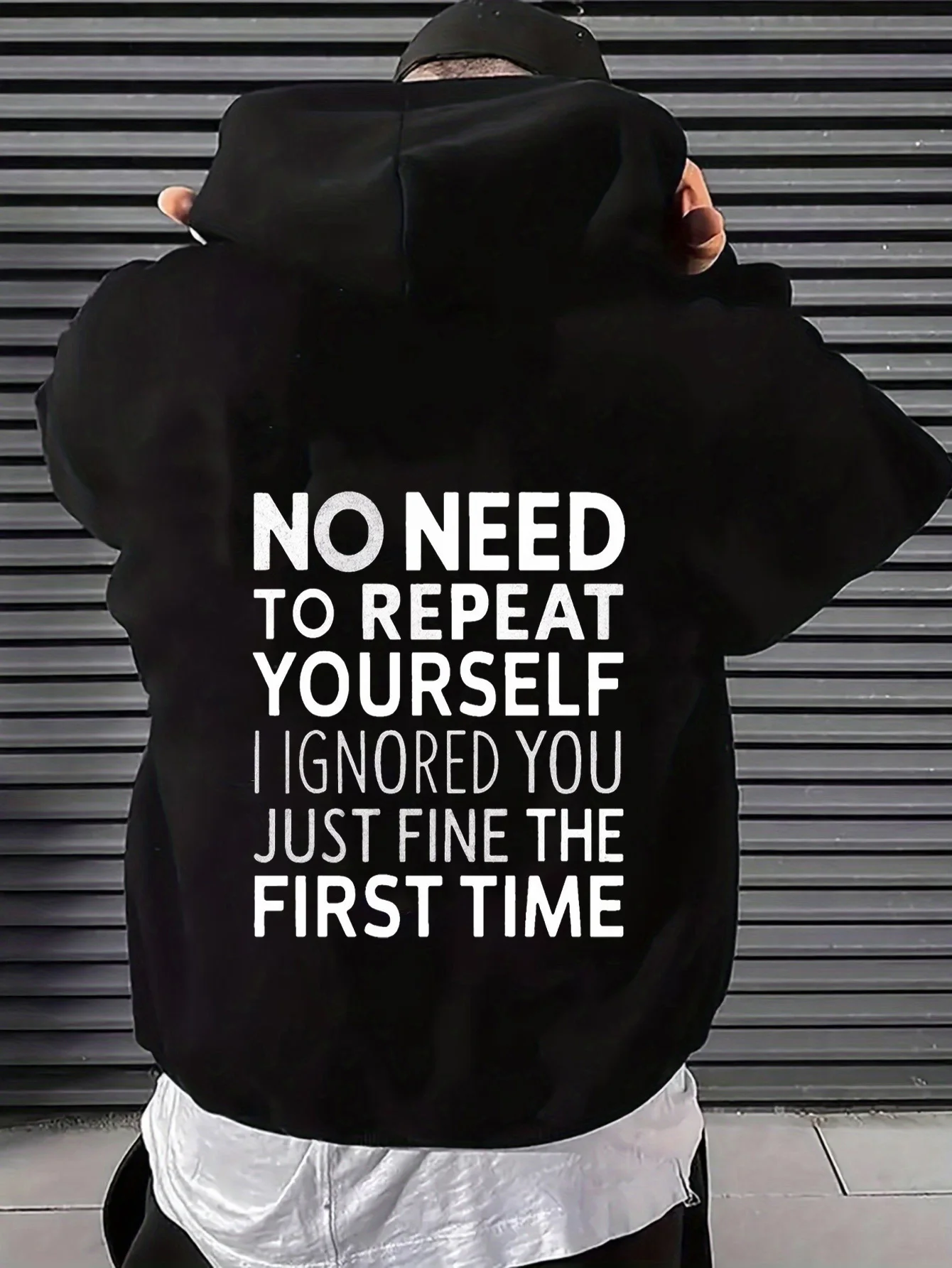 Men's Hooded Sweatshirt with a Fun 