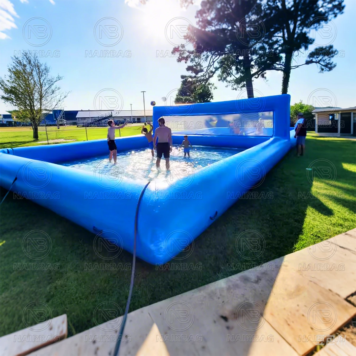 2026 كبير بولي كلوريد الفينيل تجاري بركة نفخ الكرة الطائرة المحكمة بحيرة نفخ الكرة الطائرة الميدانية لعبة المياه للأطفال Adultswoniu #5