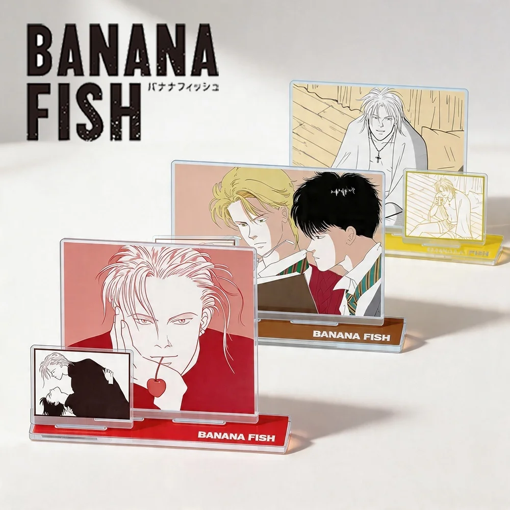 Llavero de acrílico de Anime Banana Fish, figura de dibujos animados de Ash Lynx Okumura Eiji, decoración de escritorio, regalo para fans, merchandising Kawaii