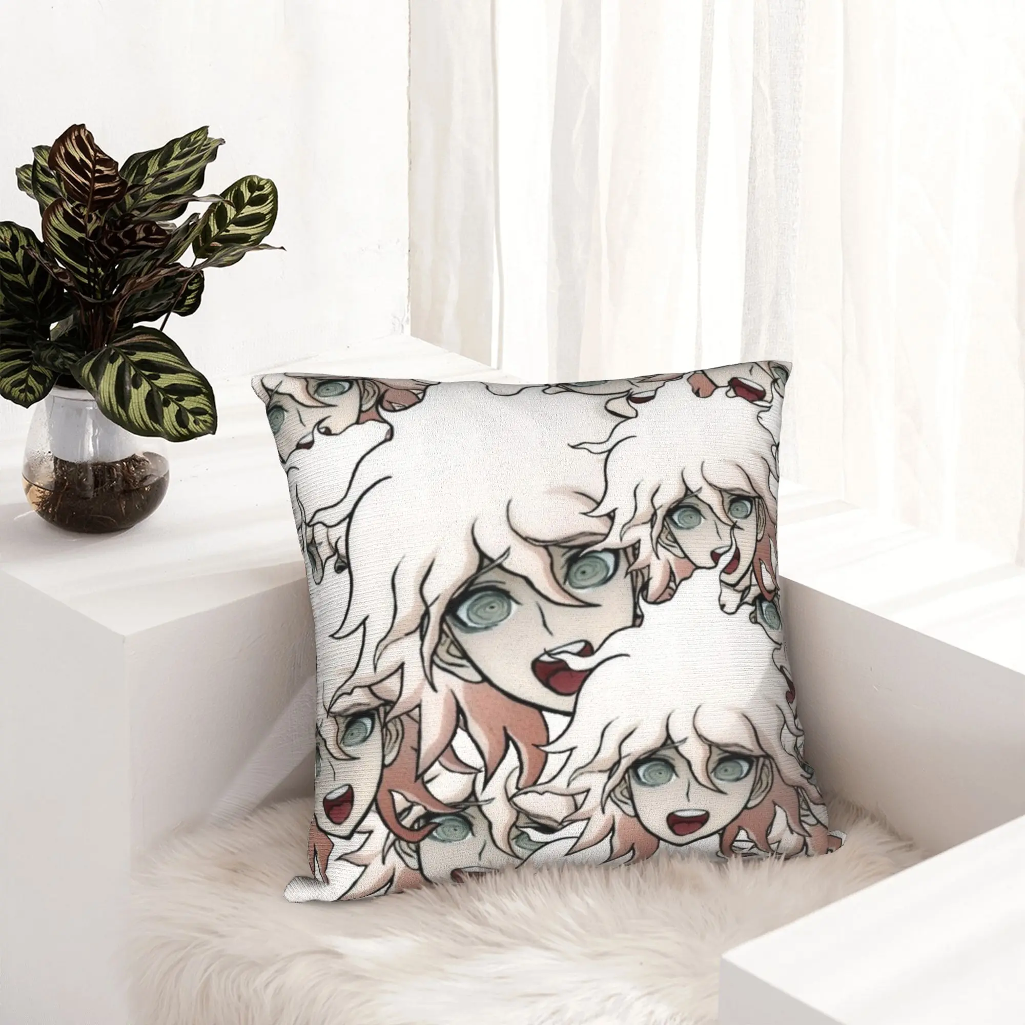Nagito Komaeda Anime Pillowcase Printing Cushion Cover Decor Pillow Case Cover Home Zipper