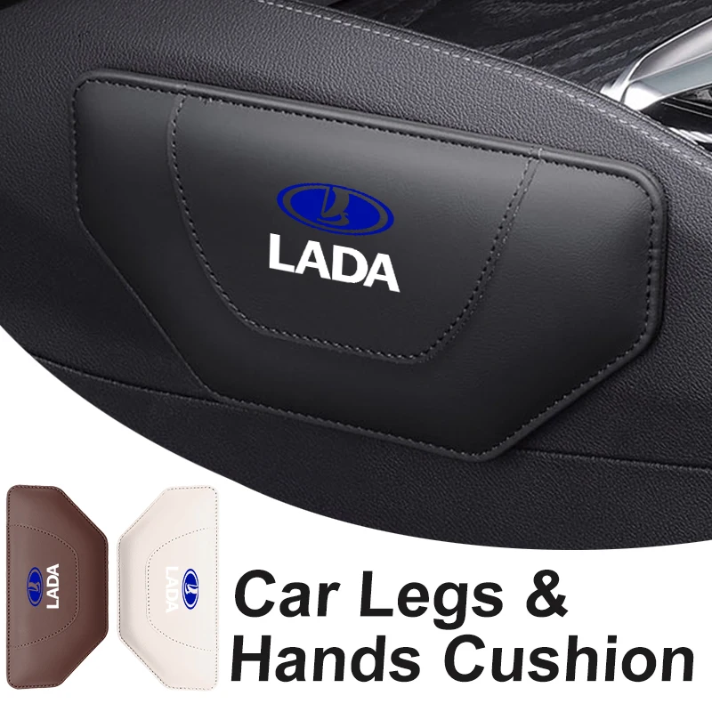 

Leather Car Knee Cushion Knee Pad Pillow Thigh Support Car Interior Accessories For Lada Priora Sedan Sport Kalina Granta Vesta