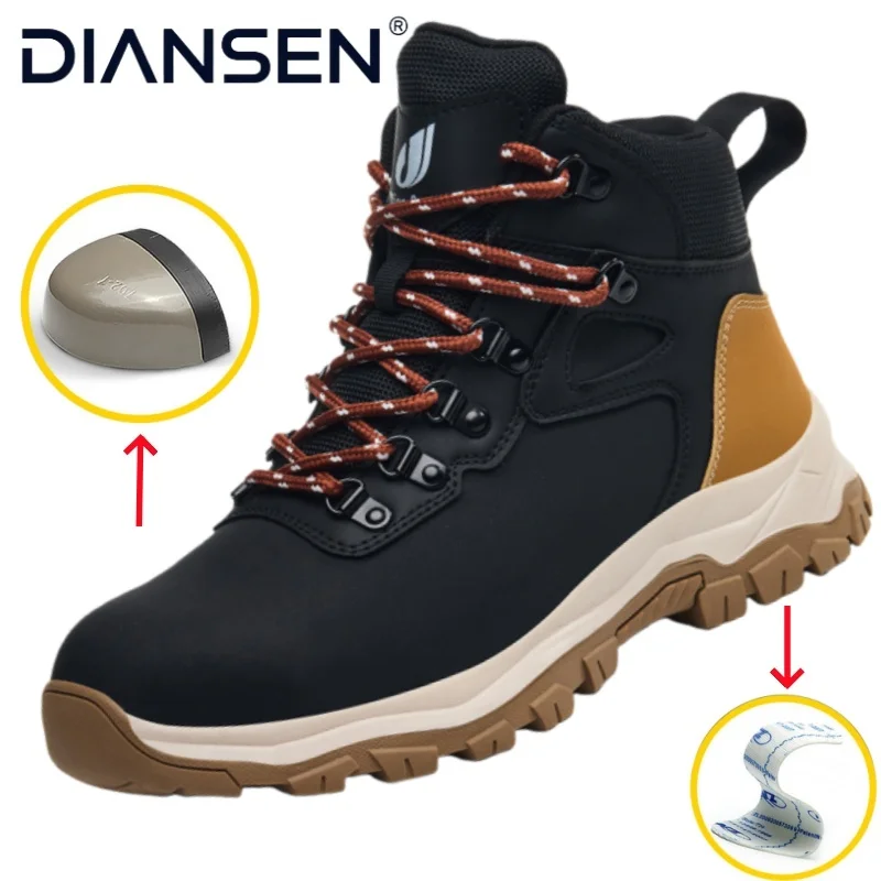 

Men Work Boots Safety Shoes Anti-puncture Kevlar Insoles Work Steel Toe Shoes Indestructible Desert Combat Protective Boots