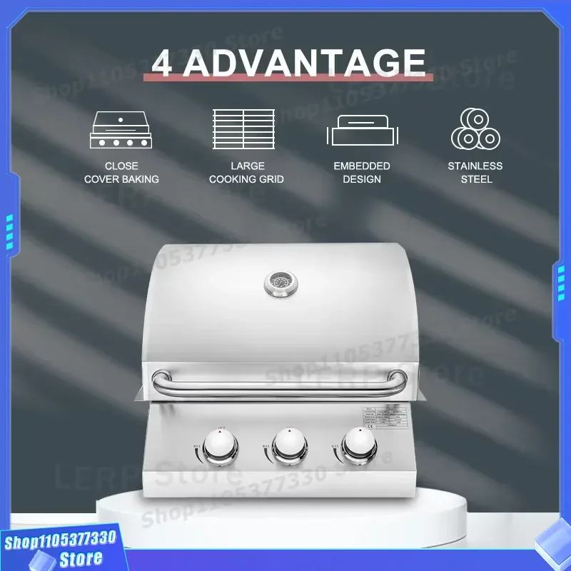 Commercial Stainless Steel Barbeque Grill Outdoor Garden Built in BBQ Grills