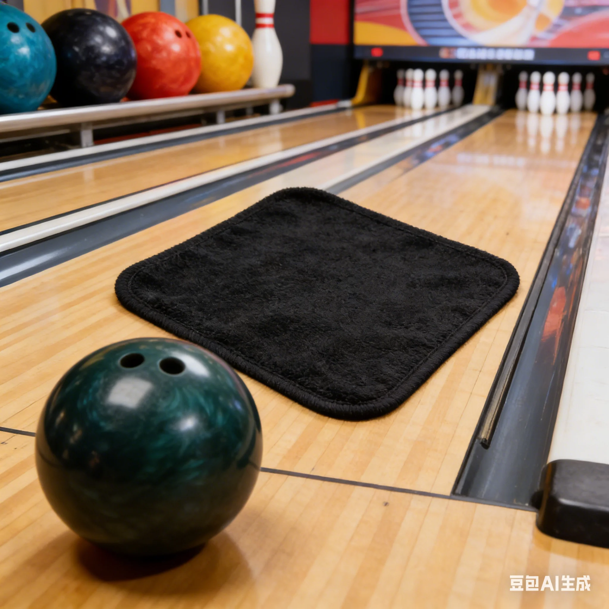 

1 шт. полотенце для чистки шаров для боулинга 20,5x25,5 см, черное/серое, для протирки ладоней/шаров, аксессуар для чистки шаров для боулинга