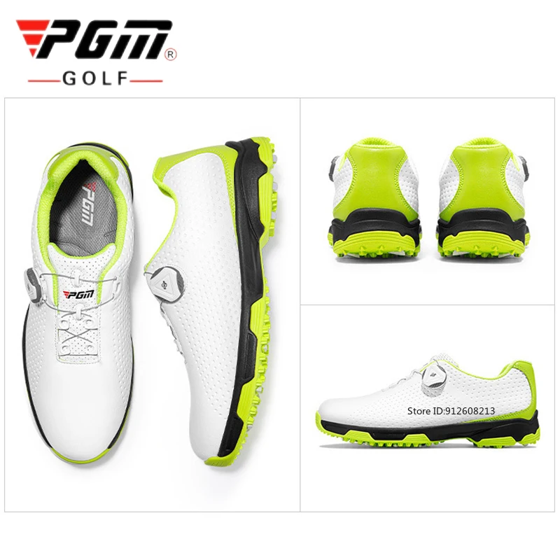 PGM New Men's Golf Shoes Cushioning Knob Lace Waterproof Sneakers Male Anti Slip Spikes Sports Footwear Athletic Shoes 39-45 - view 5