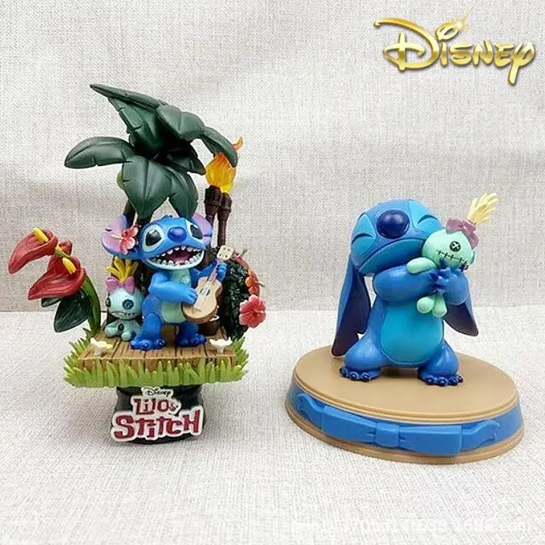 

Disney 11-18cm Lilo & Stitch Scrump Figure Dolls And Holiday Time D-select 004 Pvc Cartoon Decoration Model Toy