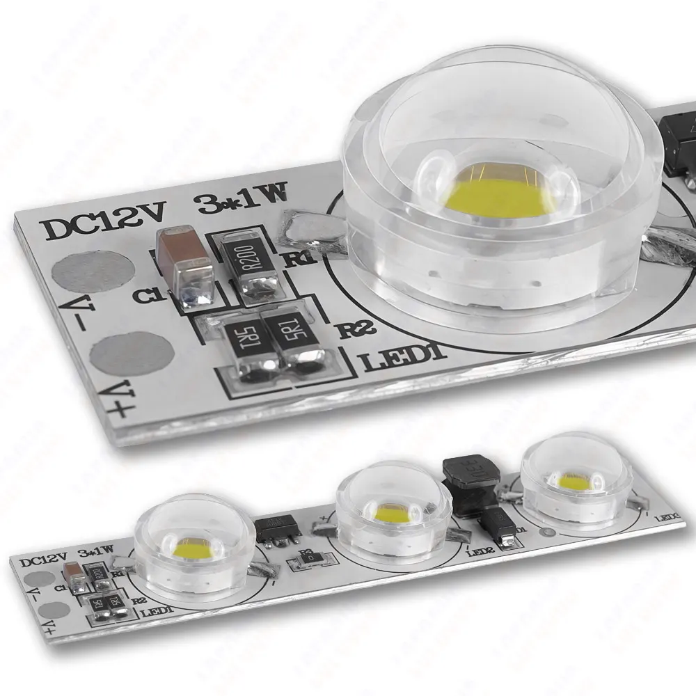 Driverless 3x1W 3x3W LED Chip DC 12V 24V Warm Cool White Red Green Blue Yellow UVA Purple Aluminum PCB For 1W 3W 5W Light Beads image 3