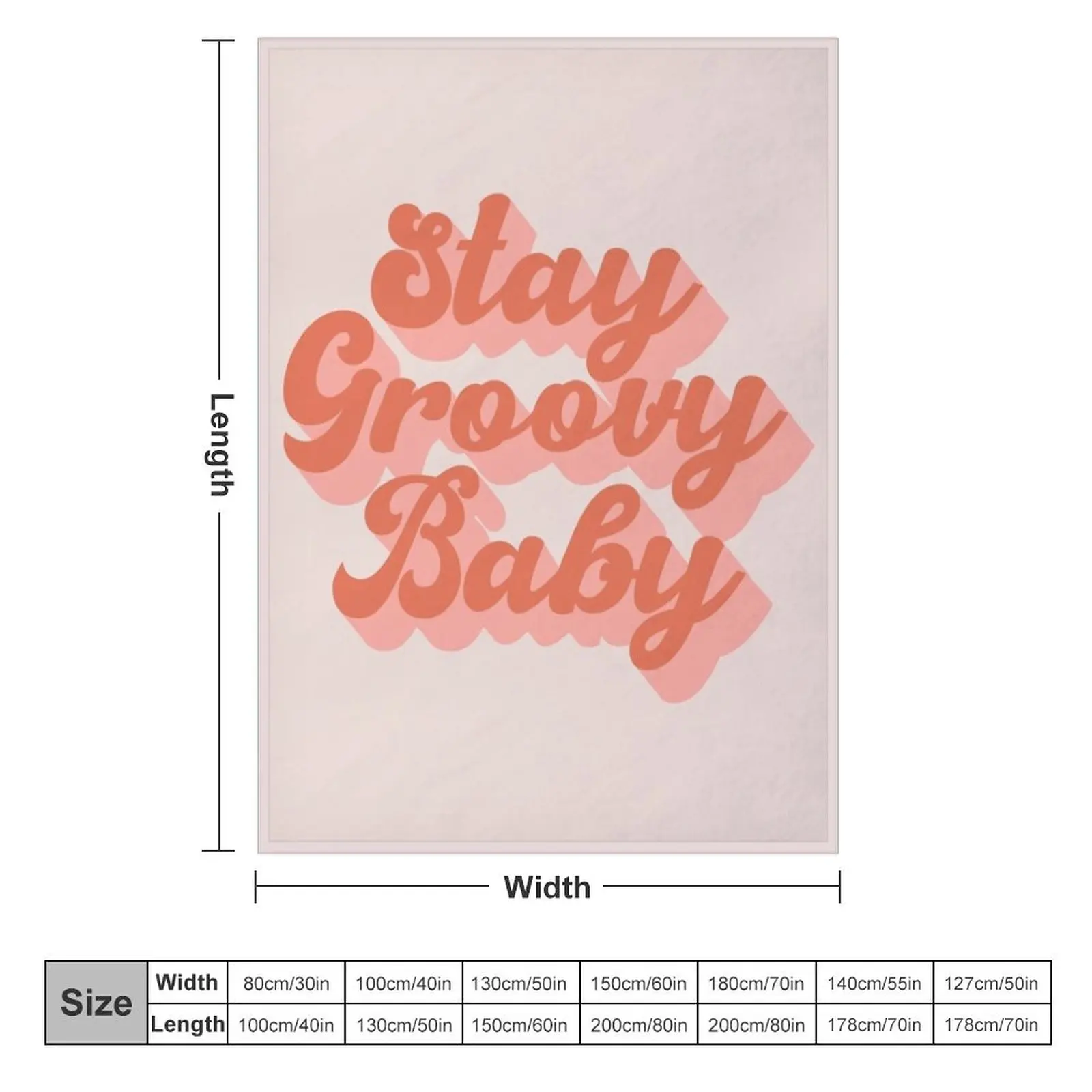 Stay Groovy Baby - pink Throw Blanket Blankets For Baby Cute Plaid Blankets