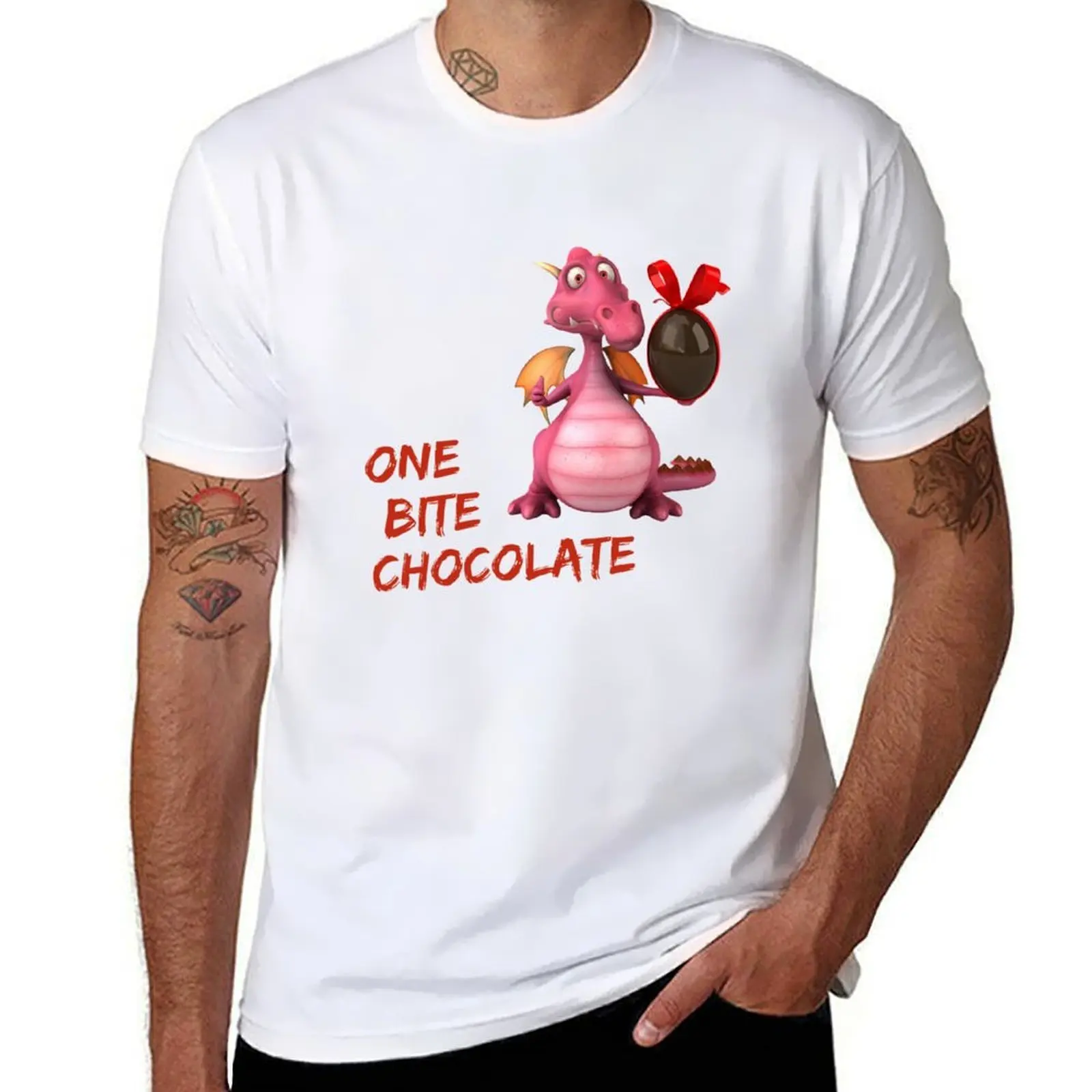 Camiseta One Bite Chocolate, camisetas de anime para hombre, camisetas de diseñador