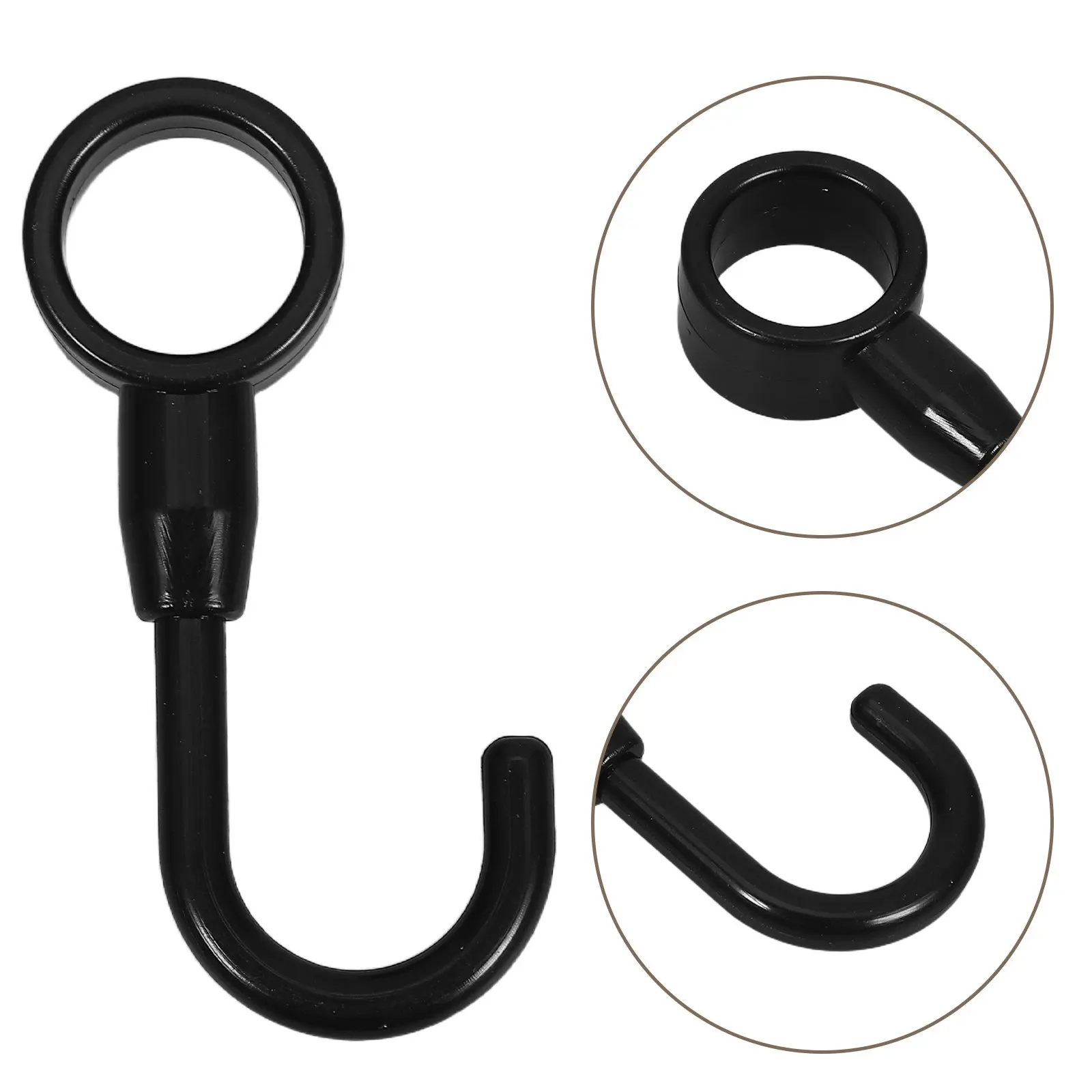 

50Pcs Plastic Hanging Hooks Round Tube Windproof Non-Slip Hooks for Microwave Oven Rack Kitchen Storage Clothes Coat Rack