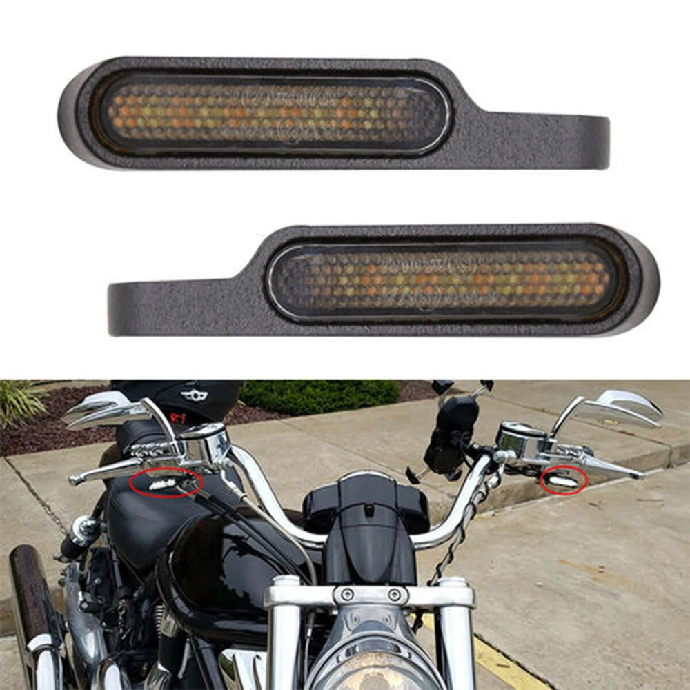 For Harley Softail Breakout 17-16 Touring Road King Glide 14-21 12V Motorcycle Mini LED Lamp Turn Signal Amber Light E Mark
