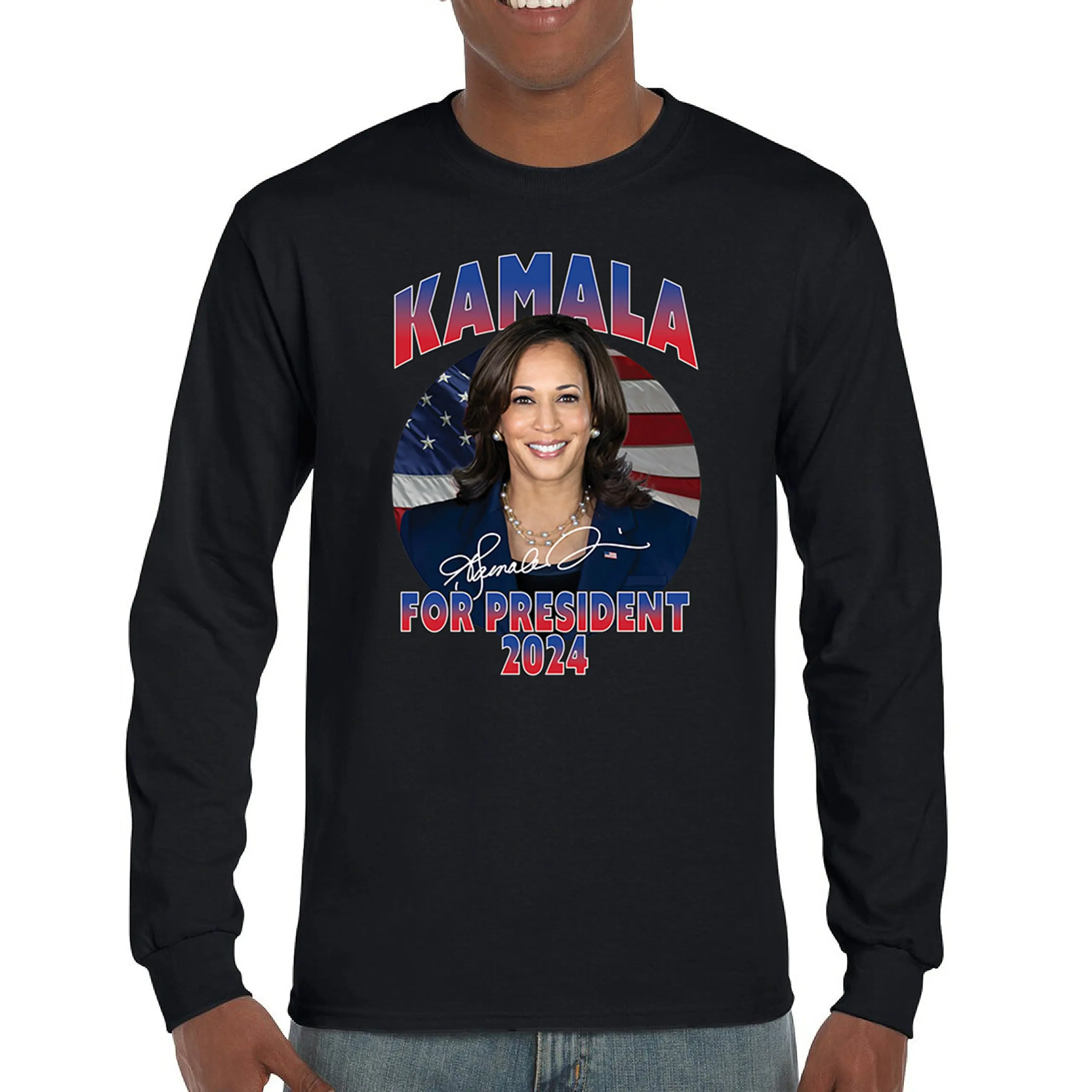 Koszulka z długim rękawem Kamala For President 2024 President 47, Harris I'm Speaking