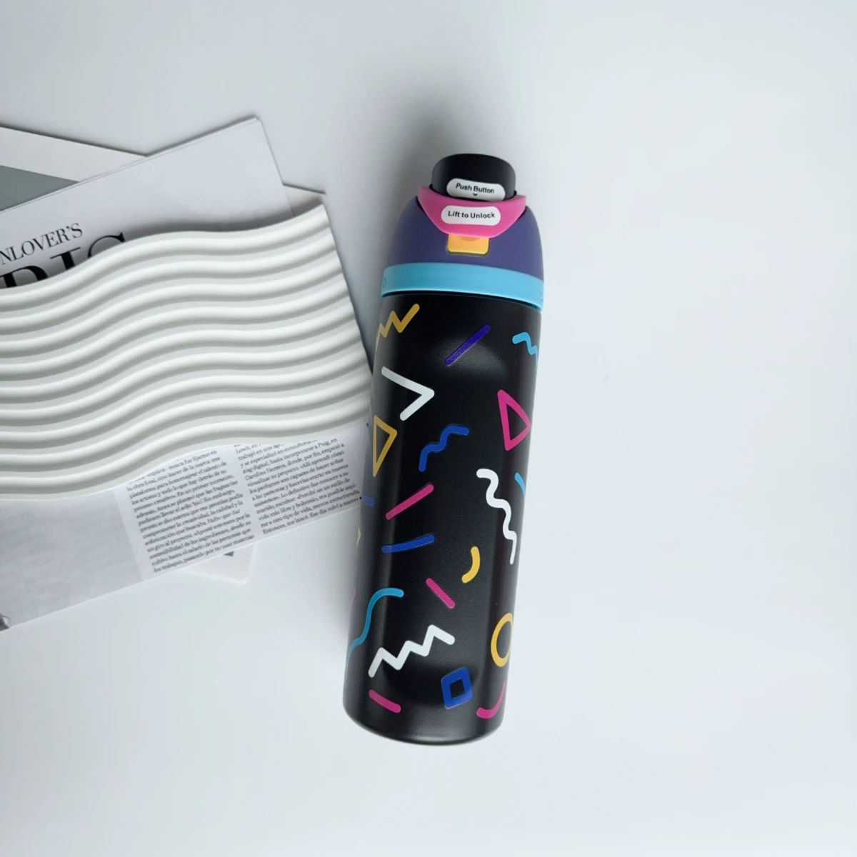 

24oz Stainless Steel Thermos Cup Cold Water Cup Sports Water Bottle Straw Cup