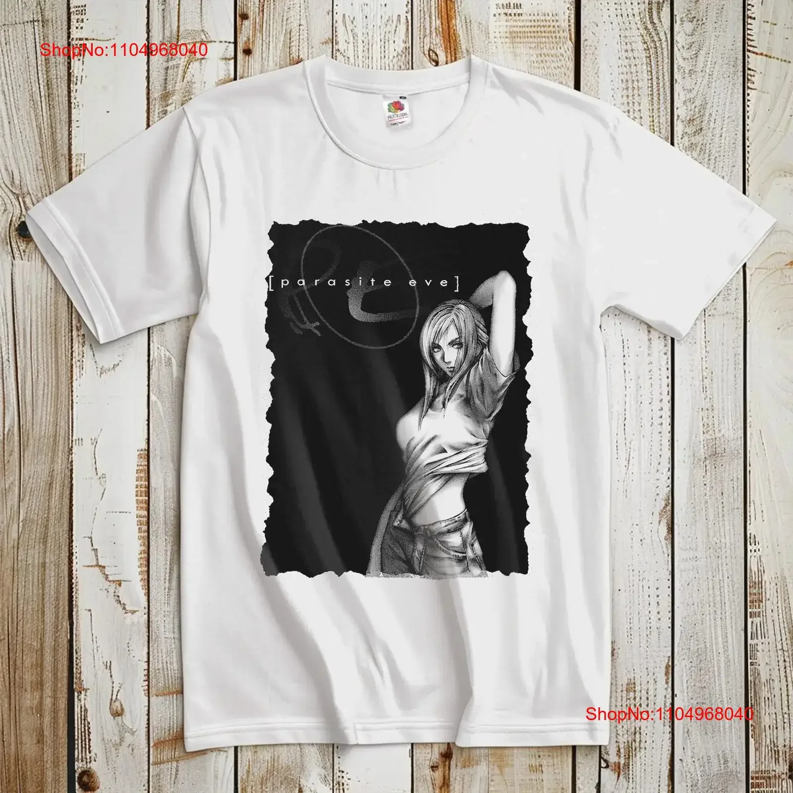 Camiseta de videojuego clásico Parasite Eve V2, estilo retro, para gamers, en blanco y negro, tallas S a 5XL, vintage, lavada, gráfica, suave para hombre