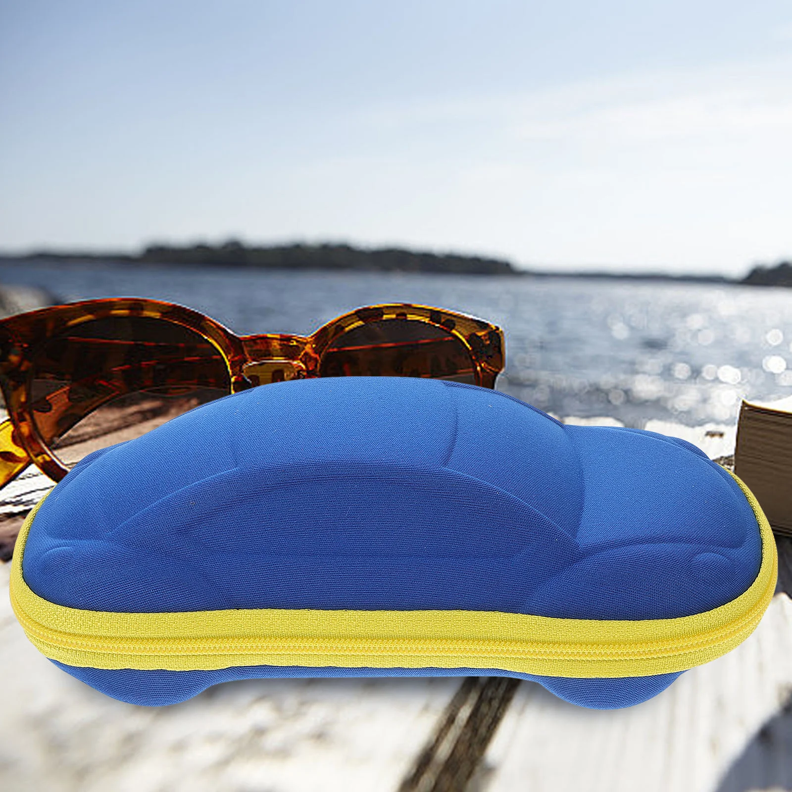 

Glasses Case 6.68X3.14X2.36In Car Shaped Kids Eyeglasses Holder Zipper Portable Travel Storage Eva Case For Children Girls Boys