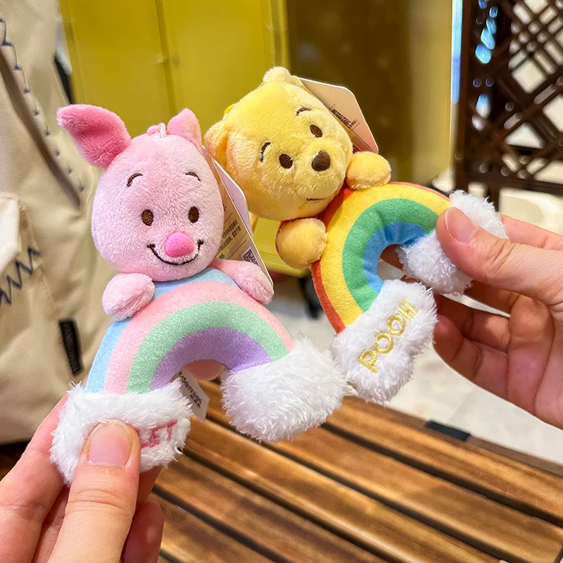 

Miniso genuine Disney Strawberry Bear Winnie Bear pendant fashionable exquisite backpack keychain small ornament girl